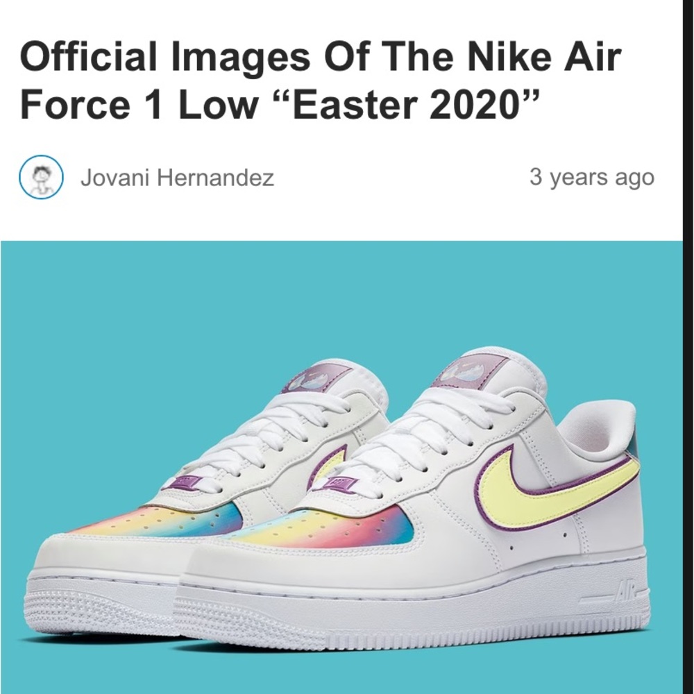 NWT Nike Air Force 1 Easter 2020 Sz 6 Women’s